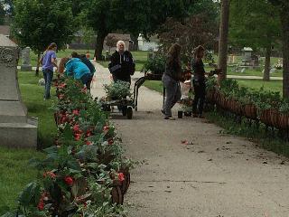 Cemetery Flower Basket - Girl Scouts